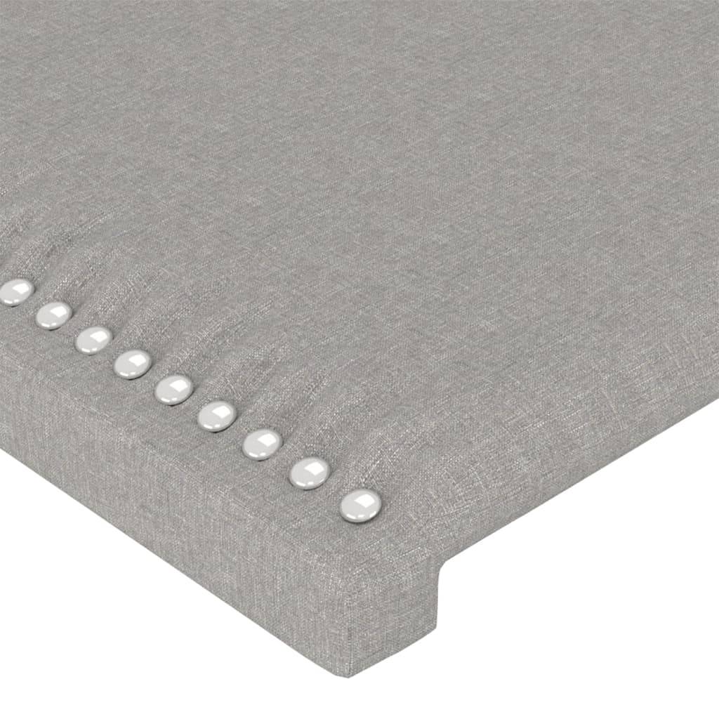 vidaXL Kopfteile 2 Stk. Hellgrau 90x5x78/88 cm Stoff