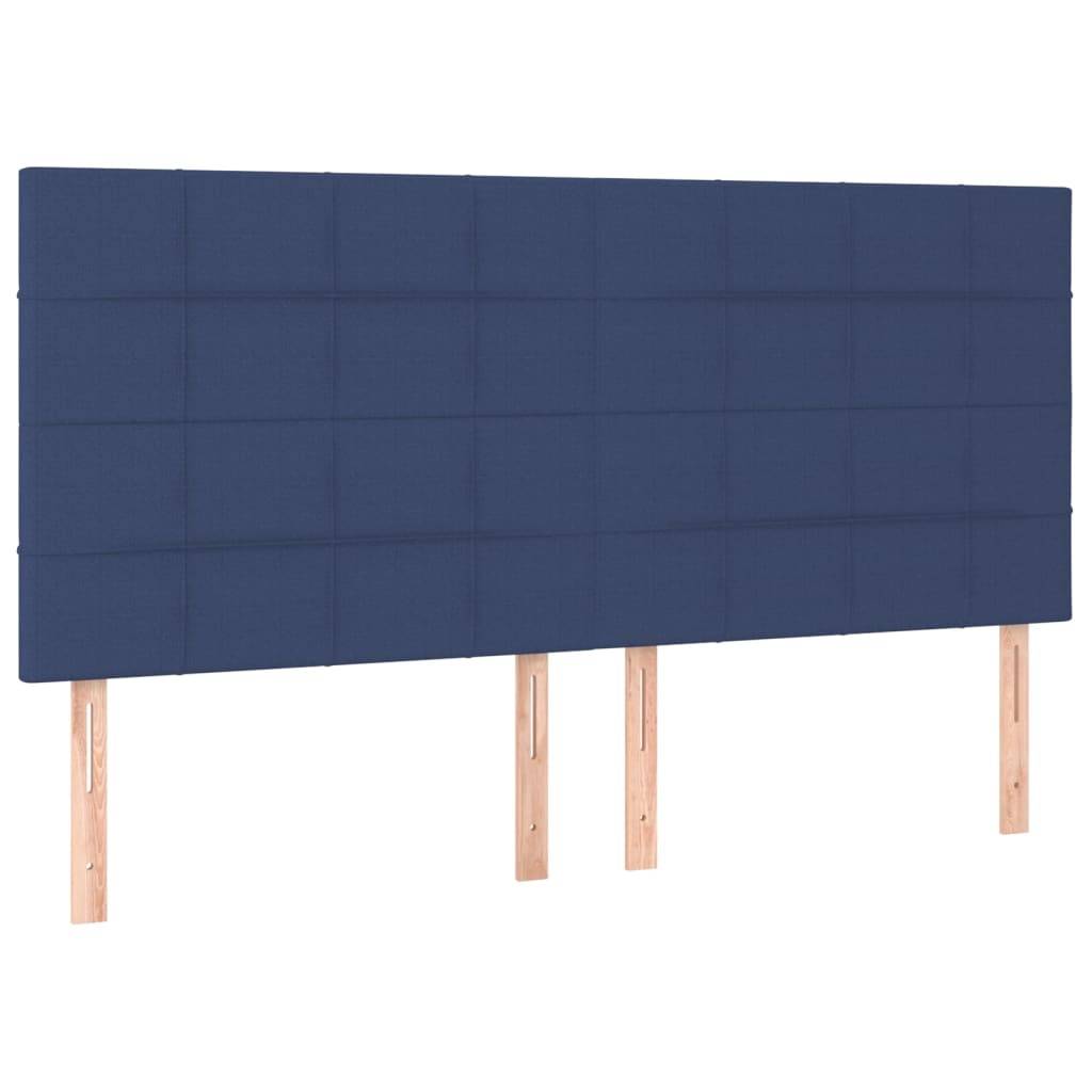 vidaXL Kopfteile 4 Stk. Blau 80x5x78/88 cm Stoff