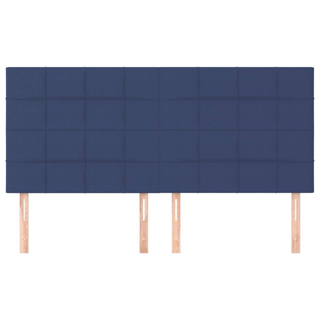 vidaXL Kopfteile 4 Stk. Blau 80x5x78/88 cm Stoff