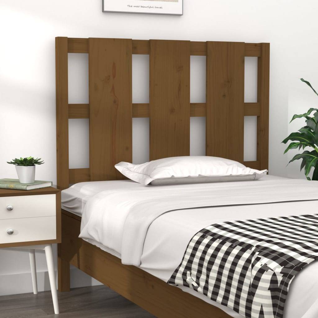 vidaXL Bett-Kopfteil Honigbraun 105,5x4x100 cm Massivholz Kiefer
