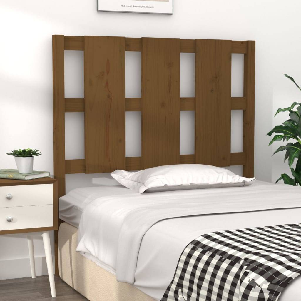 vidaXL Bett-Kopfteil Honigbraun 105,5x4x100 cm Massivholz Kiefer