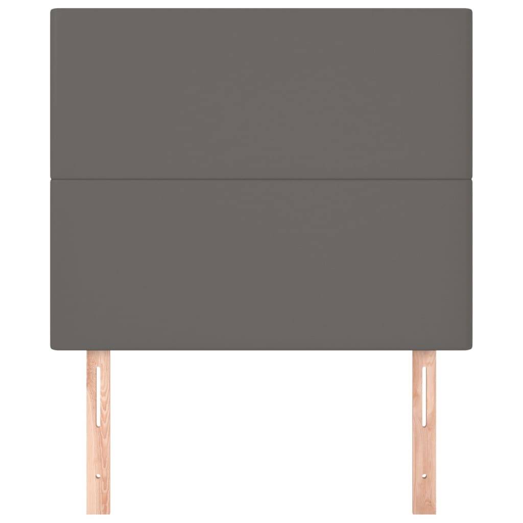 vidaXL Kopfteile 2 Stk. Grau 80x5x78/88 cm Kunstleder