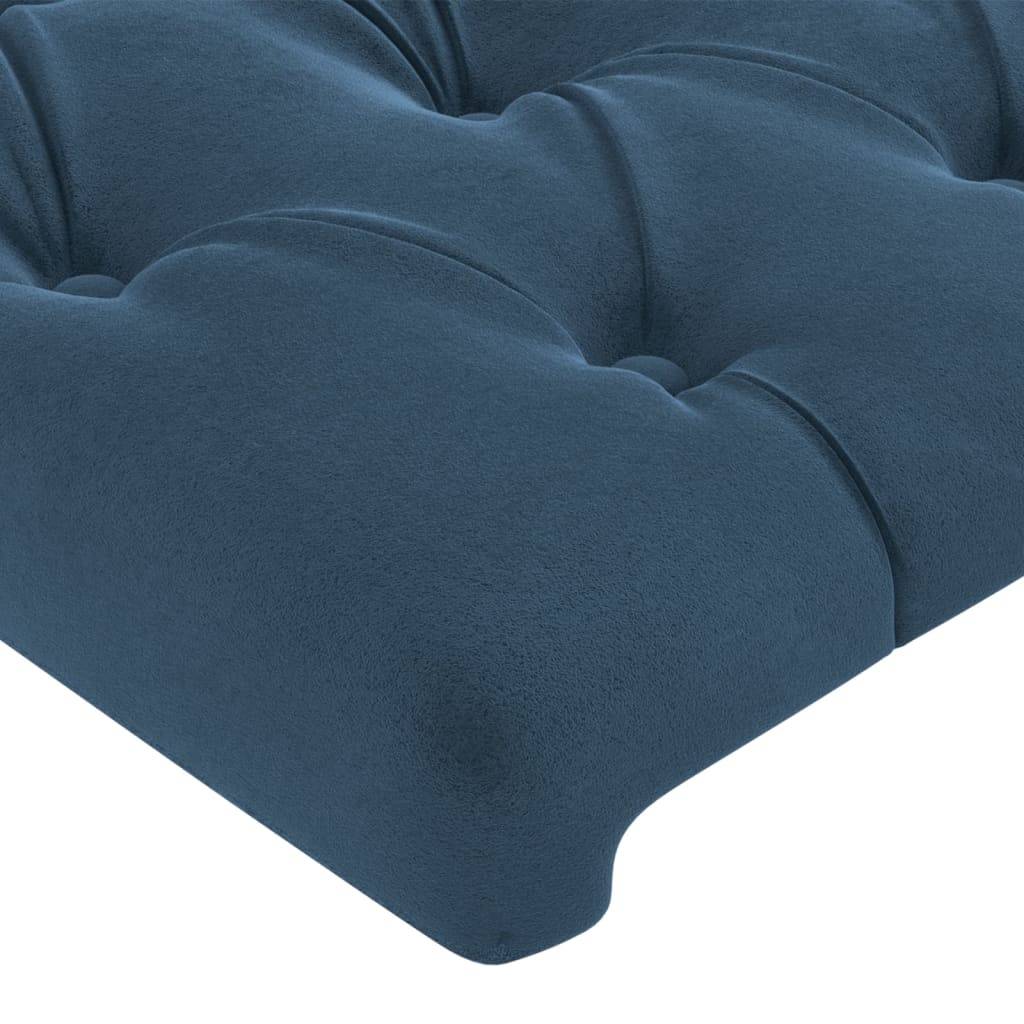 vidaXL Kopfteile 2 Stk. Dunkelblau 100x7x78/88 cm Samt