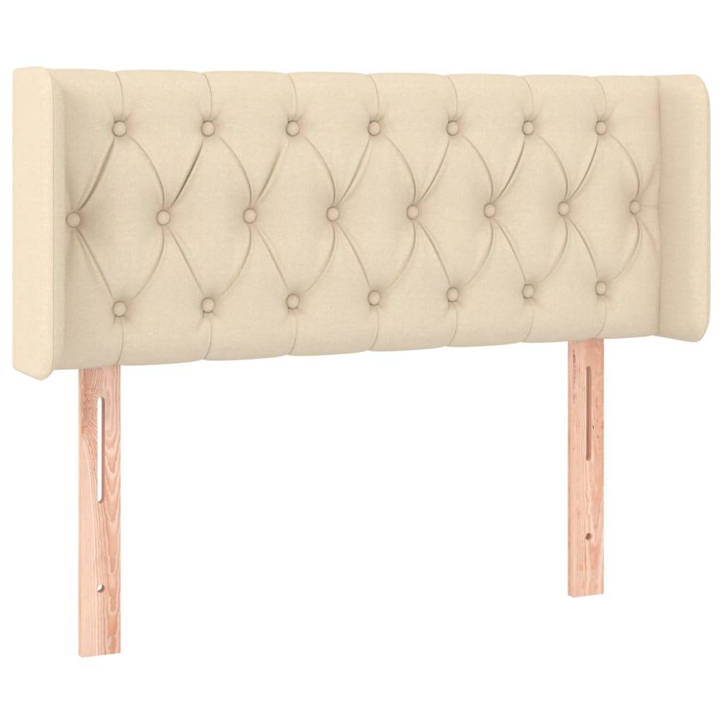 vidaXL Kopfteil mit Ohren Creme 93x16x78/88 cm Stoff