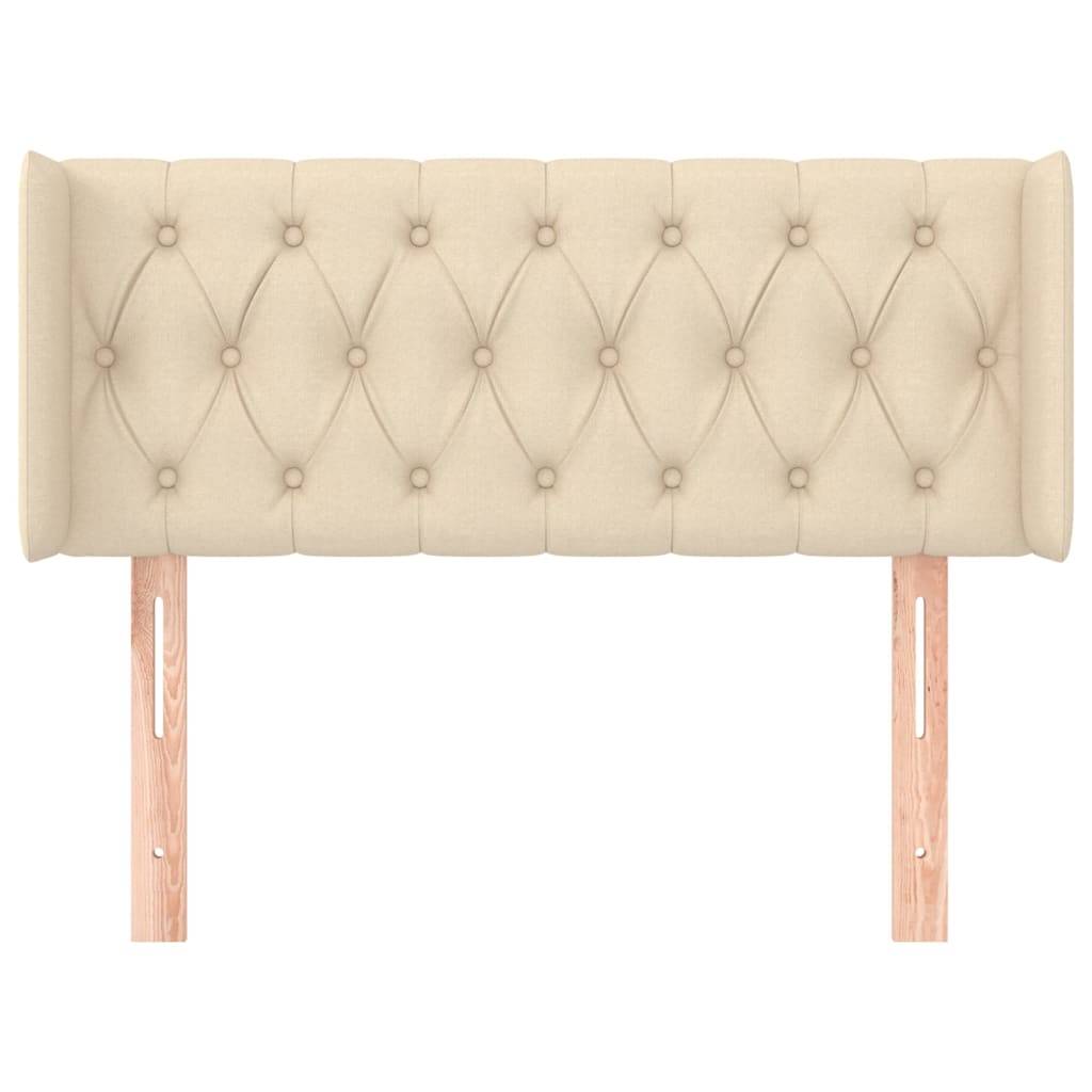 vidaXL Kopfteil mit Ohren Creme 93x16x78/88 cm Stoff