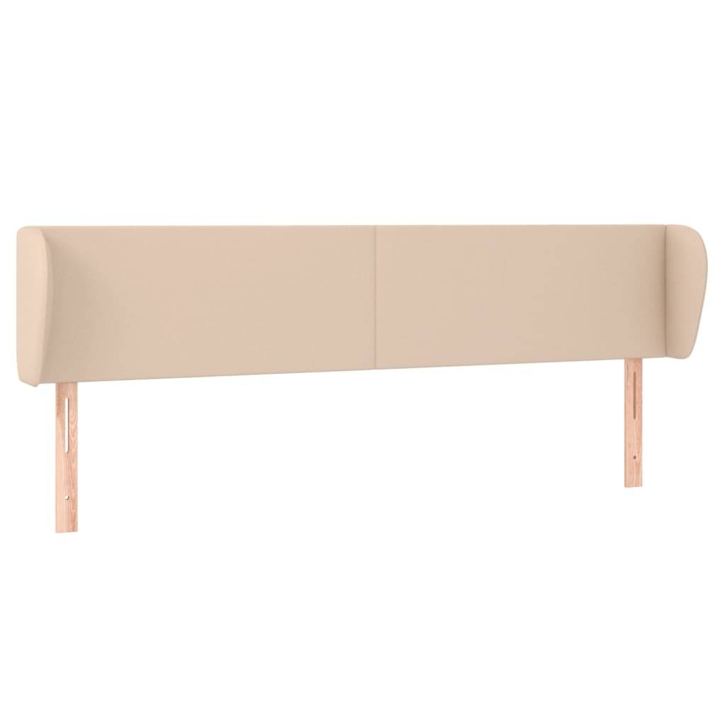 vidaXL Kopfteil mit Ohren Cappuccino-Braun 183x23x78/88 cm Kunstleder
