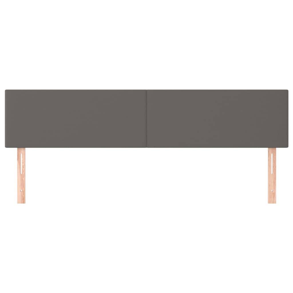vidaXL Kopfteile 2 Stk. Grau 90x5x78/88 cm Kunstleder