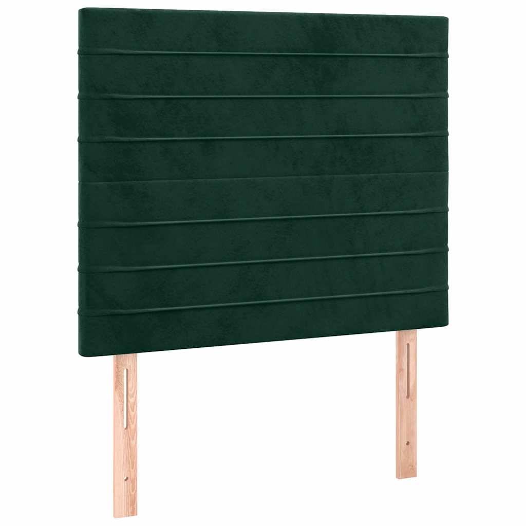 vidaXL Kopfteile 2 Stk. Dunkelgrün 80x5x78/88 cm Samt