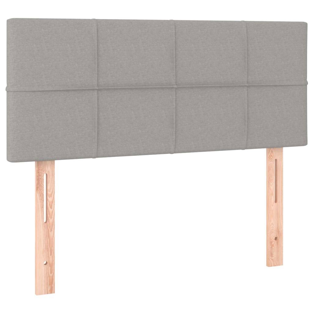 vidaXL LED Kopfteil Hellgrau 90x5x78/88 cm Stoff