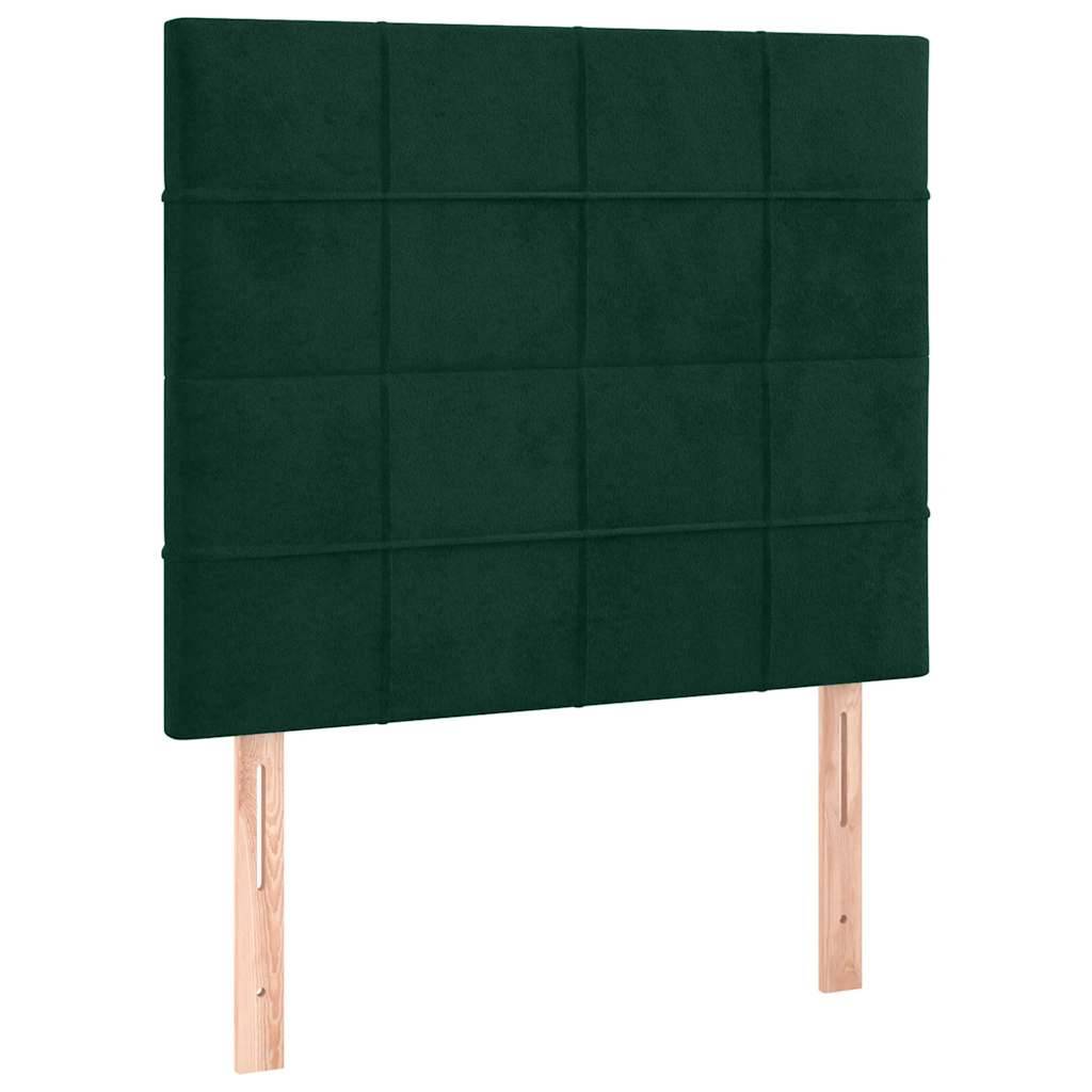 vidaXL Kopfteile 2 Stk. Dunkelgrün 80x5x78/88 cm Samt