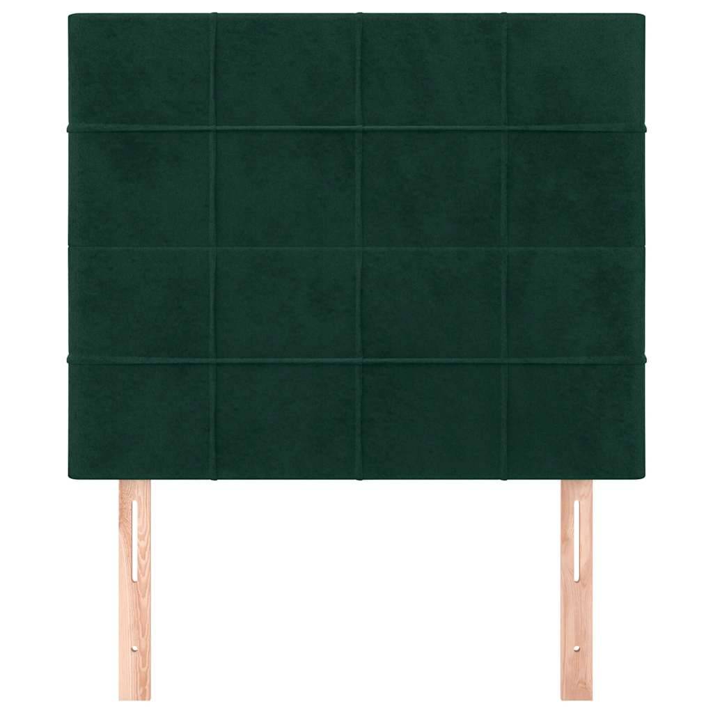 vidaXL Kopfteile 2 Stk. Dunkelgrün 80x5x78/88 cm Samt