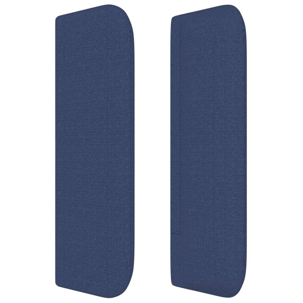 vidaXL Kopfteil mit Ohren Blau 183x16x78/88 cm Stoff