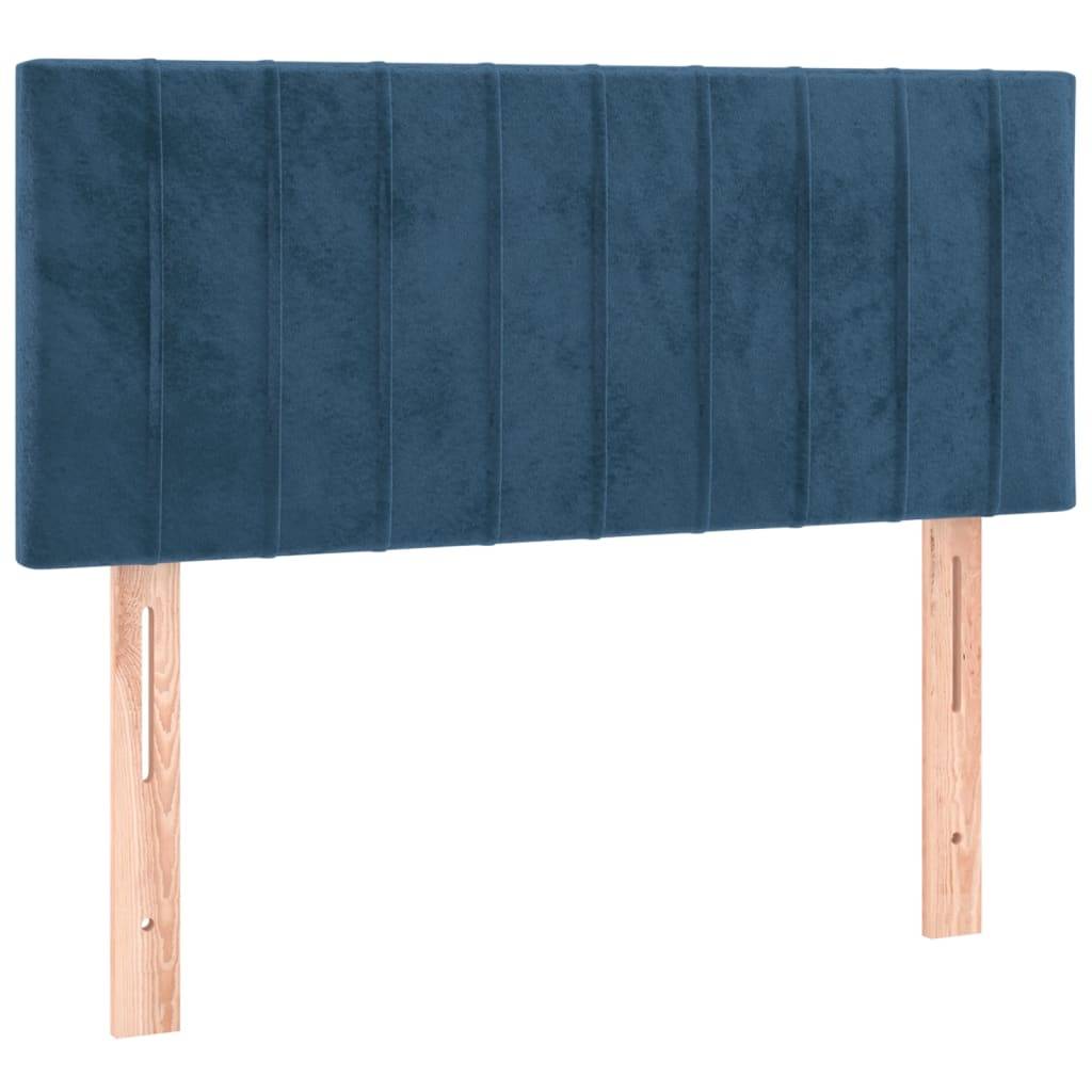 vidaXL LED Kopfteil Dunkelblau 100x5x78/88 cm Samt