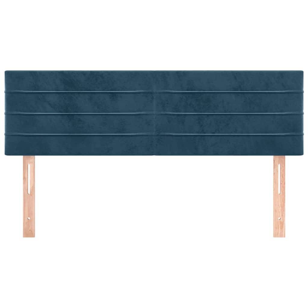 vidaXL Kopfteile 2 Stk. Dunkelblau 72x5x78/88 cm Samt