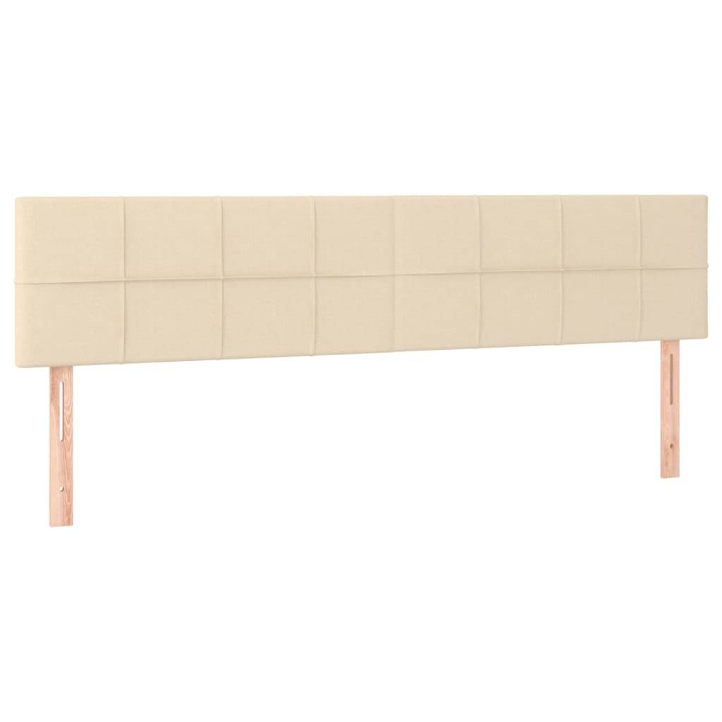 vidaXL Kopfteile 2 Stk. Creme 80x5x78/88 cm Stoff
