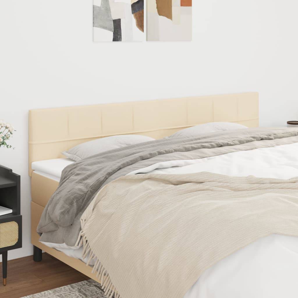 vidaXL Kopfteile 2 Stk. Creme 80x5x78/88 cm Stoff