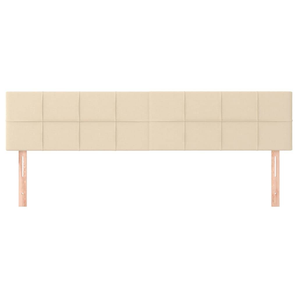 vidaXL Kopfteile 2 Stk. Creme 80x5x78/88 cm Stoff