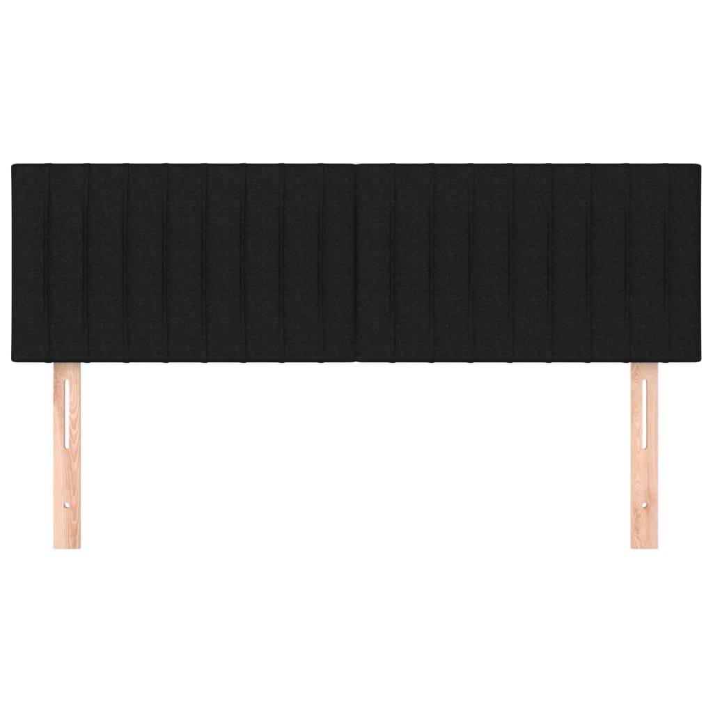 vidaXL Kopfteile 2 Stk. Schwarz 72x5x78/88 cm Stoff