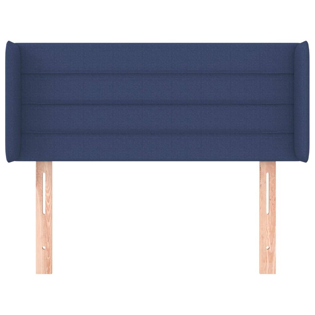 vidaXL Kopfteil mit Ohren Blau 103x16x78/88 cm Stoff