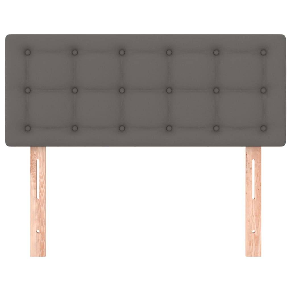 vidaXL Kopfteil Grau 100x5x78/88 cm Kunstleder