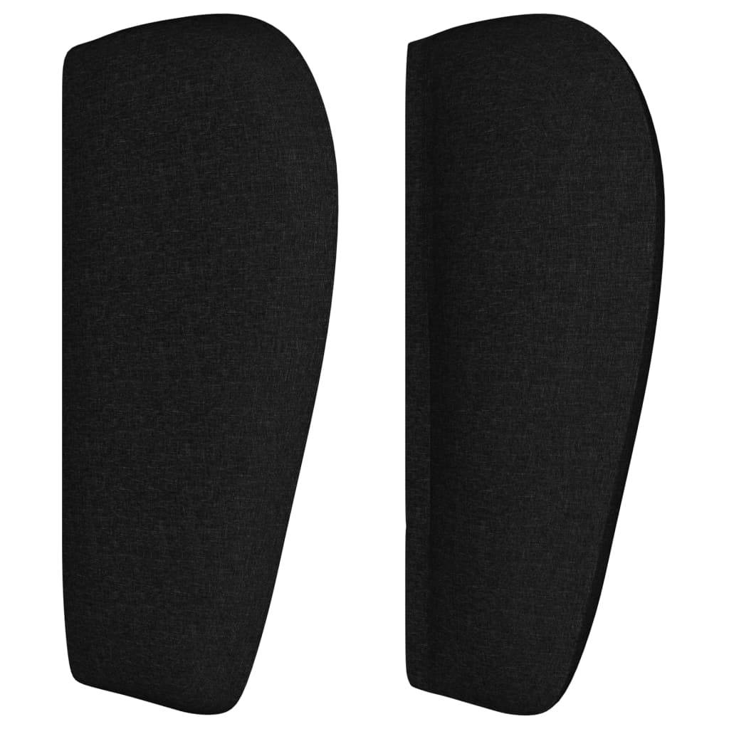 vidaXL Kopfteil mit Ohren Schwarz 147x23x78/88 cm Samt