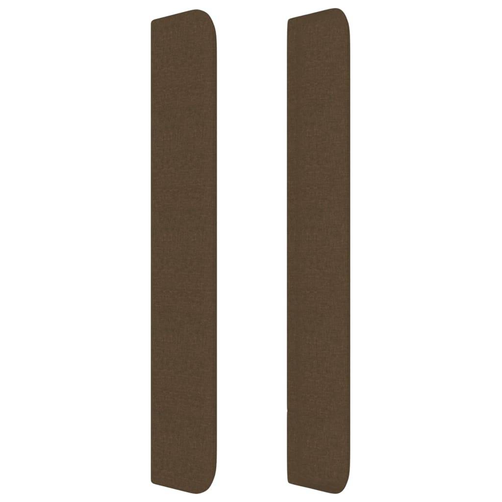 vidaXL Kopfteil mit Ohren Dunkelbraun 147x16x118/128 cm Stoff