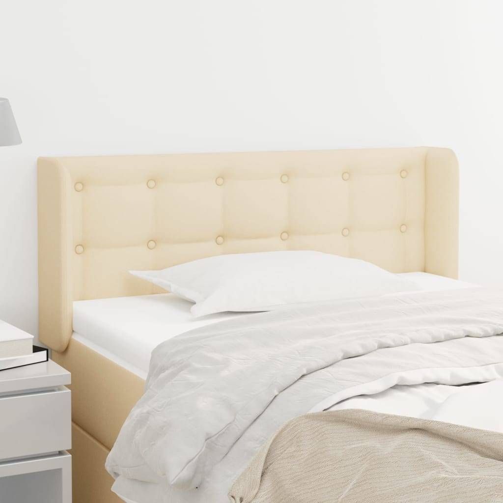 vidaXL Kopfteil mit Ohren Creme 103x16x78/88 cm Stoff
