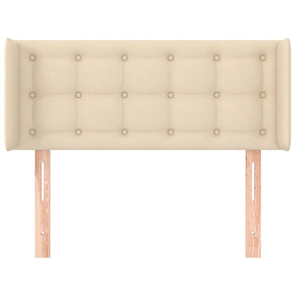 vidaXL Kopfteil mit Ohren Creme 103x16x78/88 cm Stoff