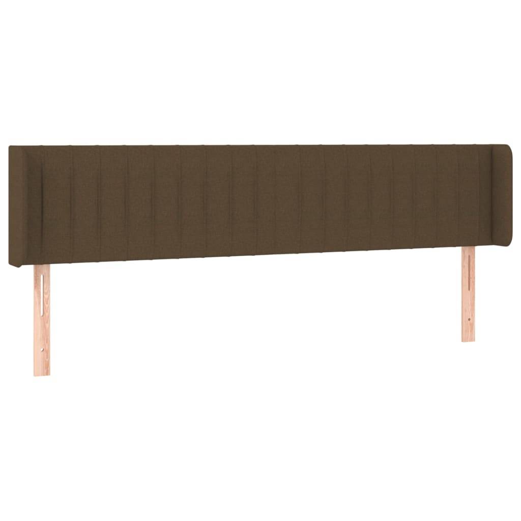 vidaXL LED Kopfteil Dunkelbraun 183x16x78/88 cm Stoff