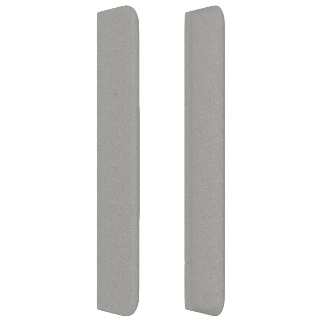 vidaXL Kopfteil mit Ohren Hellgrau 183x16x118/128 cm Stoff