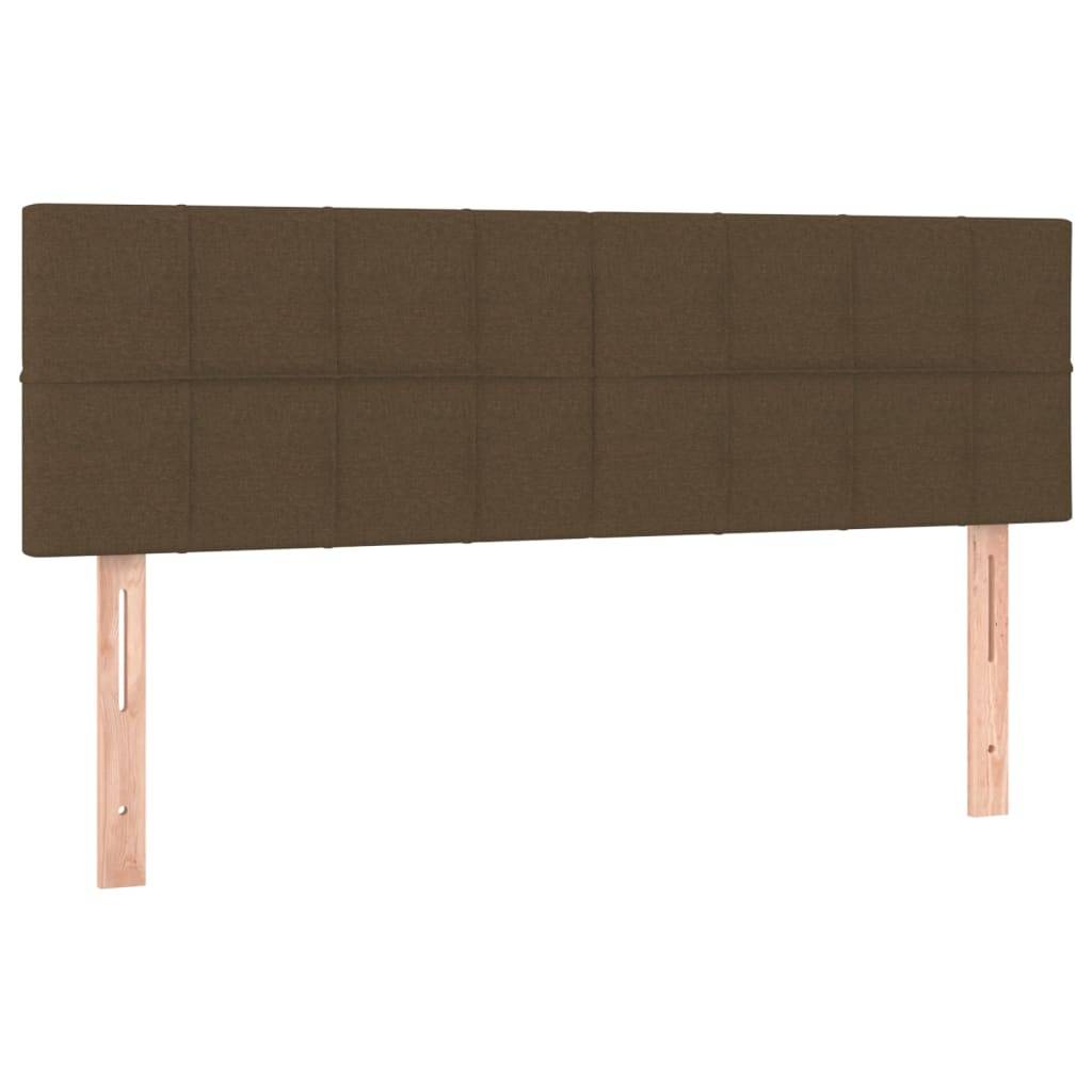 vidaXL Kopfteile 2 Stk. Dunkelbraun 72x5x78/88 cm Stoff
