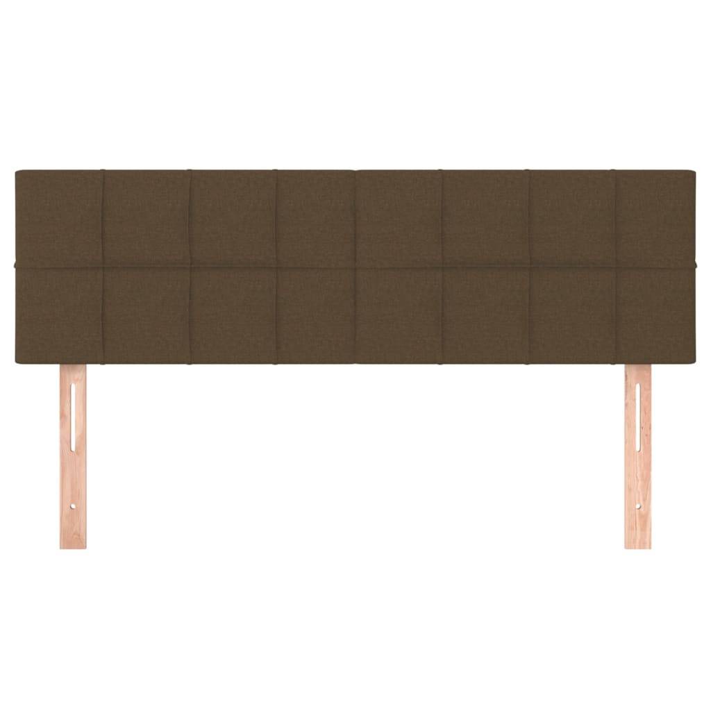 vidaXL Kopfteile 2 Stk. Dunkelbraun 72x5x78/88 cm Stoff
