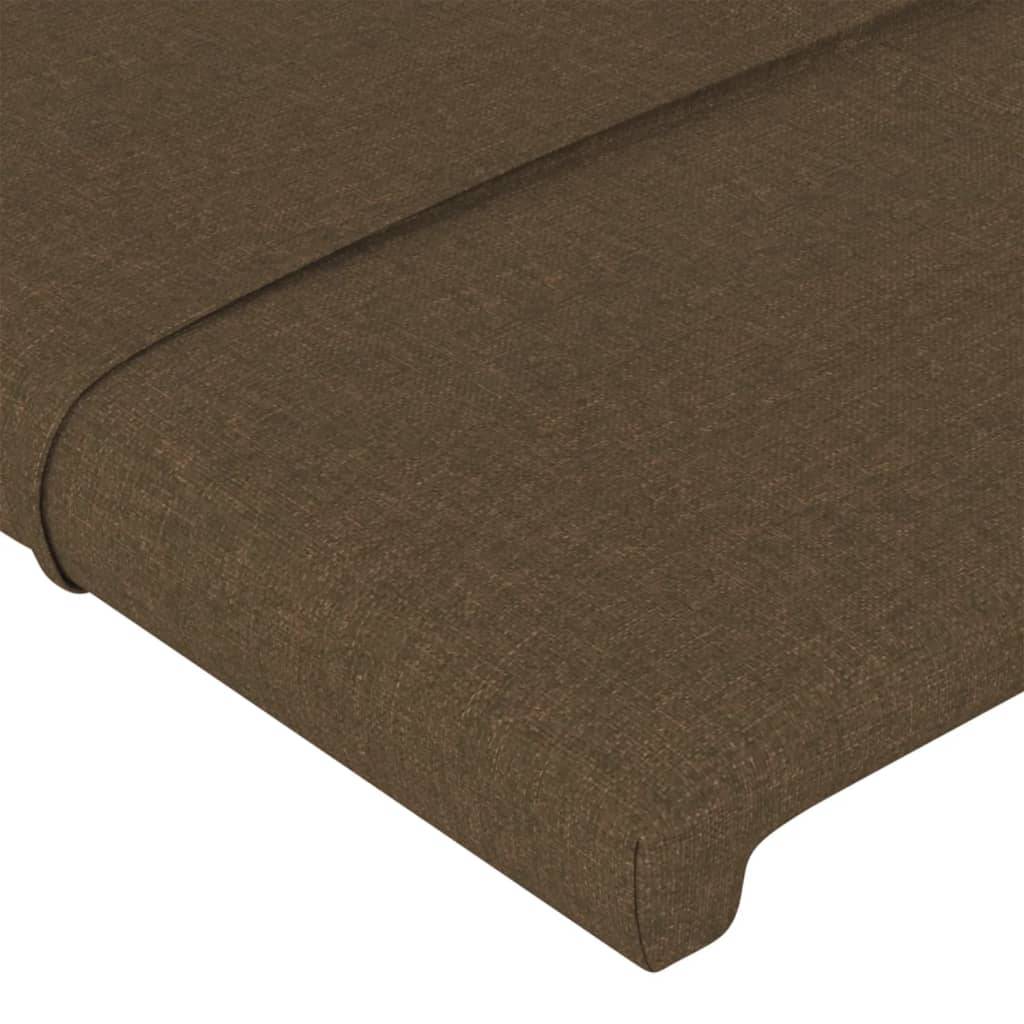 vidaXL Kopfteile 2 Stk. Dunkelbraun 72x5x78/88 cm Stoff