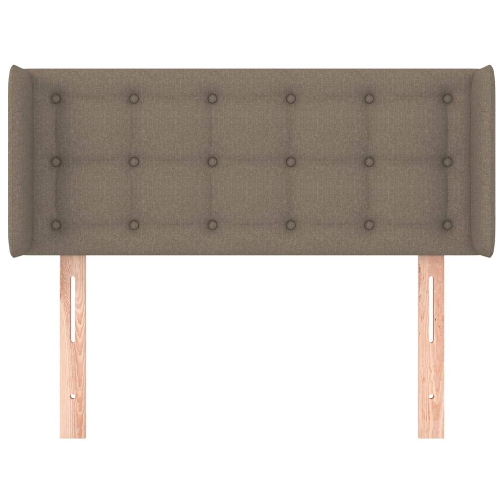vidaXL Kopfteil mit Ohren Taupe 93x16x78/88 cm Stoff