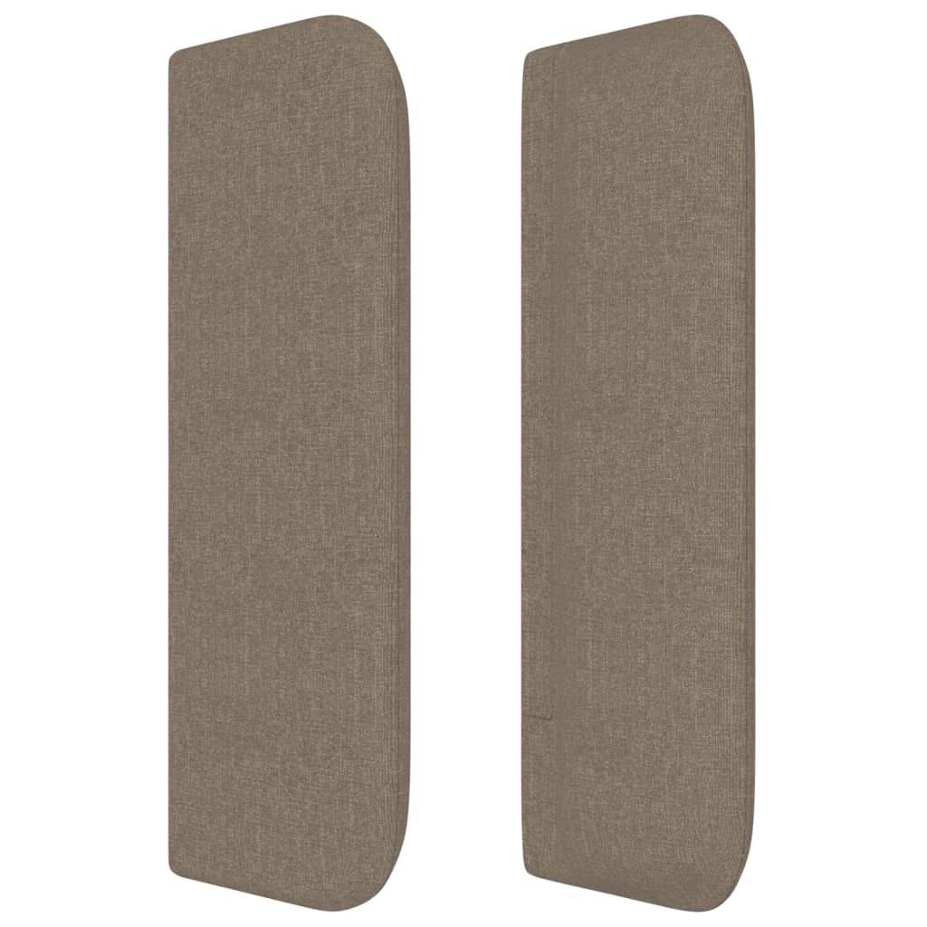 vidaXL Kopfteil mit Ohren Taupe 93x16x78/88 cm Stoff