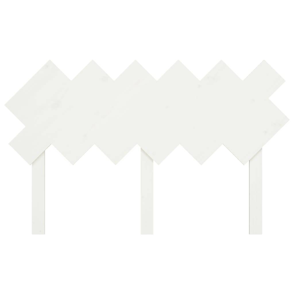 vidaXL Bett-Kopfteil Weiß 132x3x81 cm Massivholz Kiefer