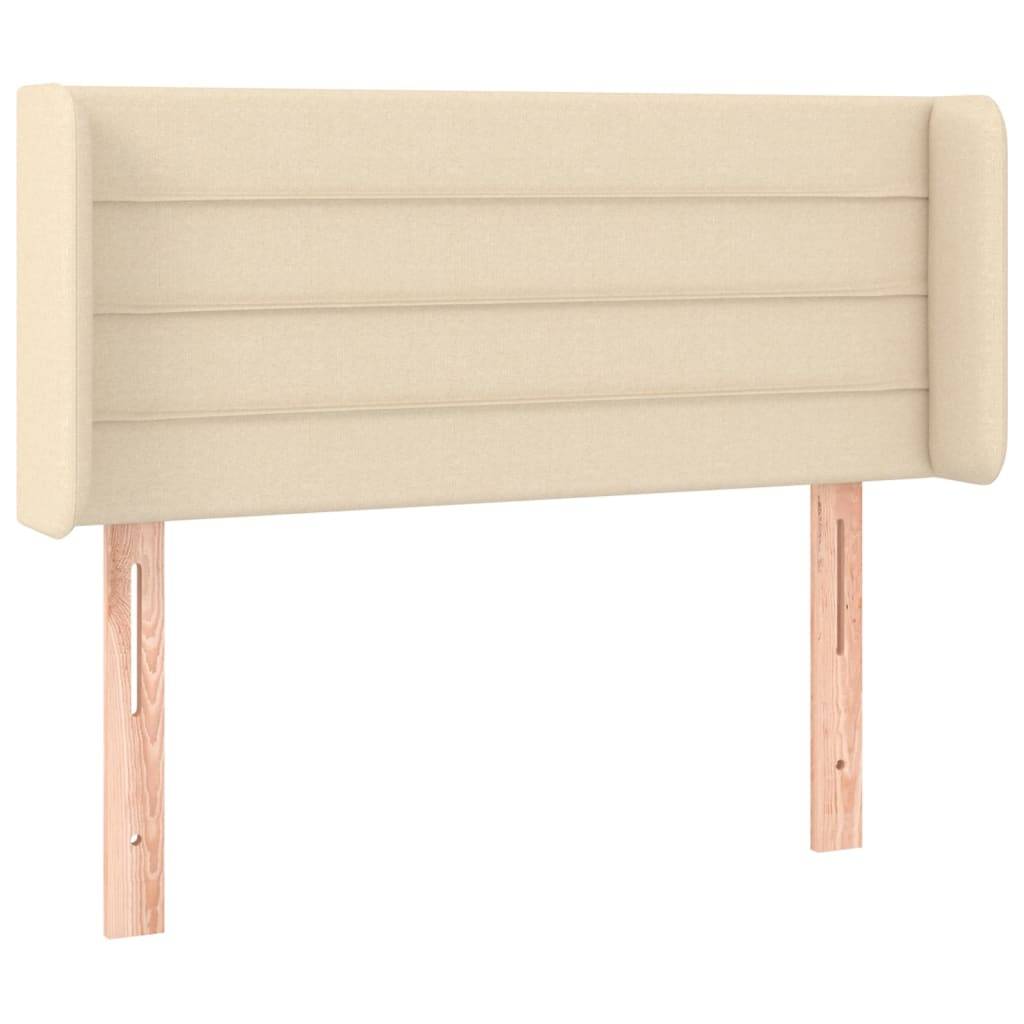 vidaXL Kopfteil mit Ohren Creme 103x16x78/88 cm Stoff