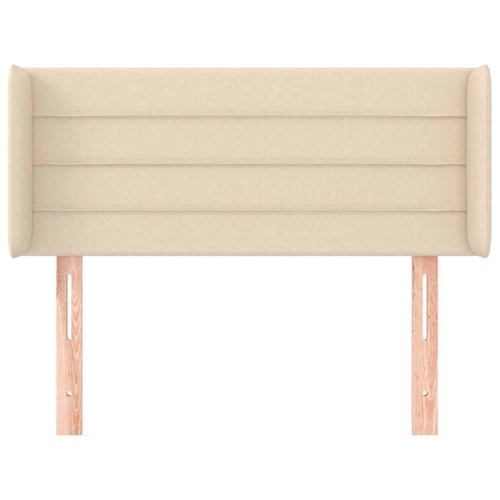 vidaXL Kopfteil mit Ohren Creme 103x16x78/88 cm Stoff