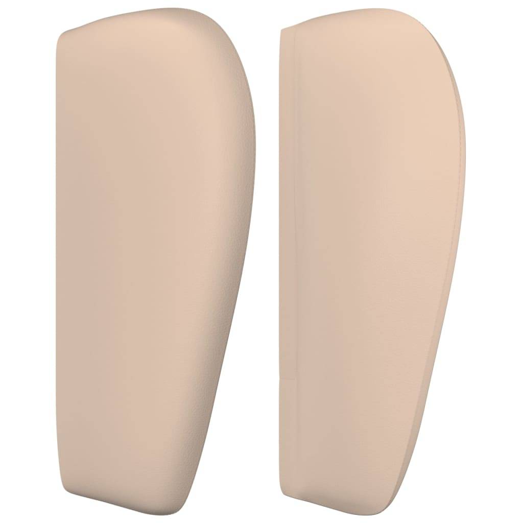 vidaXL Kopfteil mit Ohren Cappuccino-Braun 203x23x78/88 cm Kunstleder