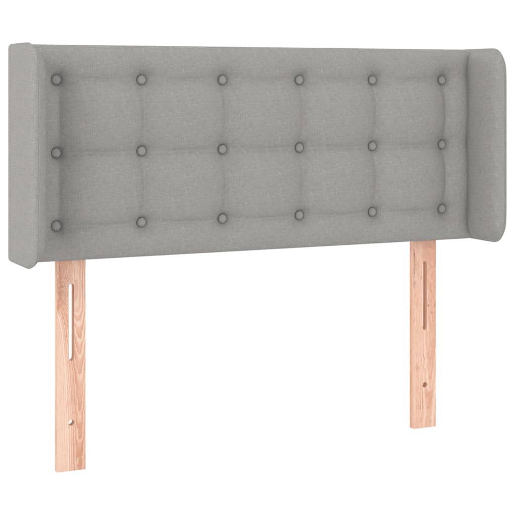 vidaXL LED Kopfteil Hellgrau 103x16x78/88 cm Stoff