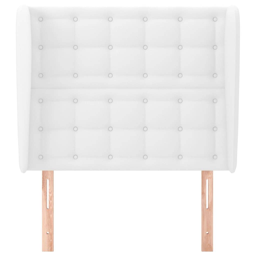 vidaXL Kopfteil mit Ohren Weiß 103x23x118/128 cm Kunstleder