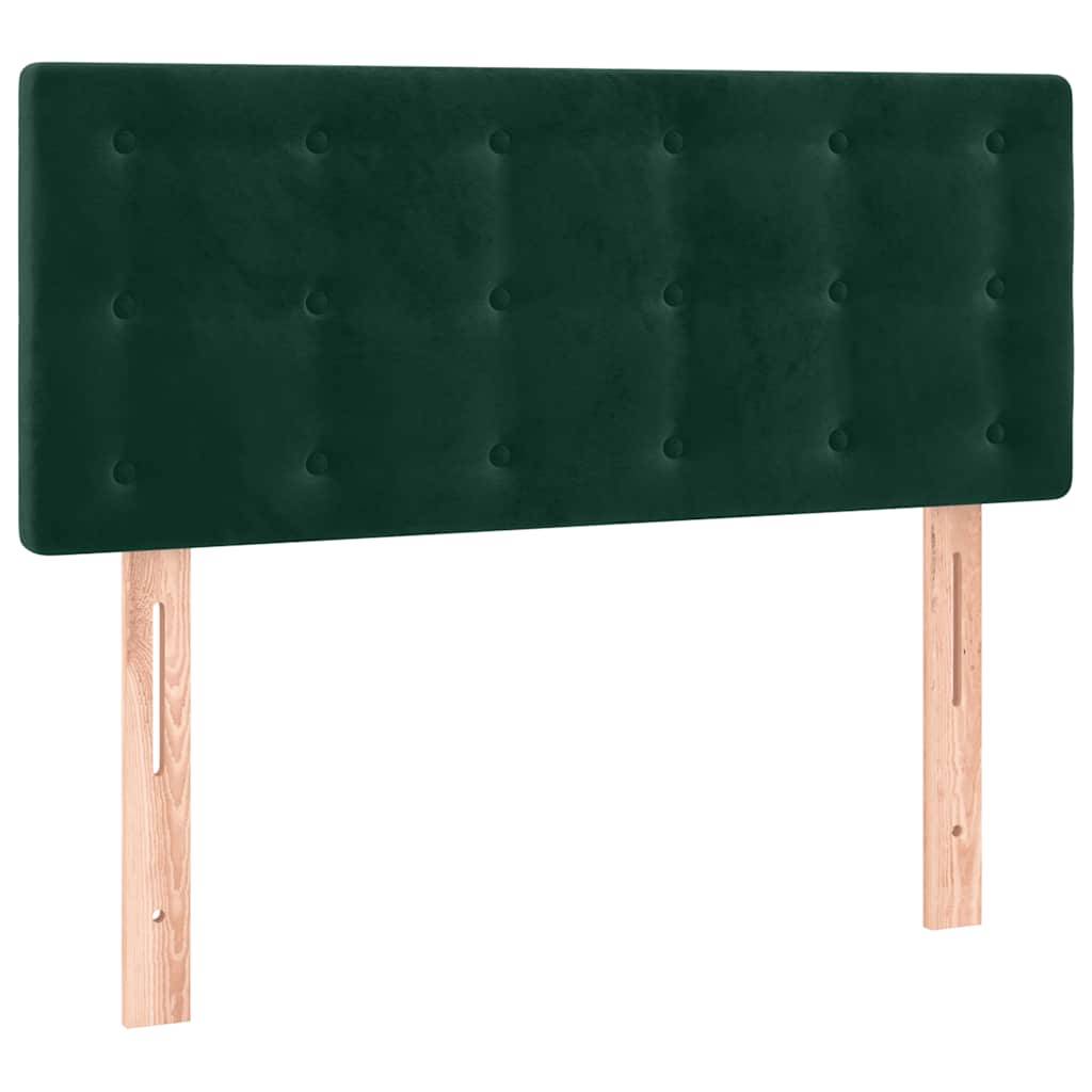 vidaXL LED Kopfteil Dunkelgrün 100x5x78/88 cm Samt