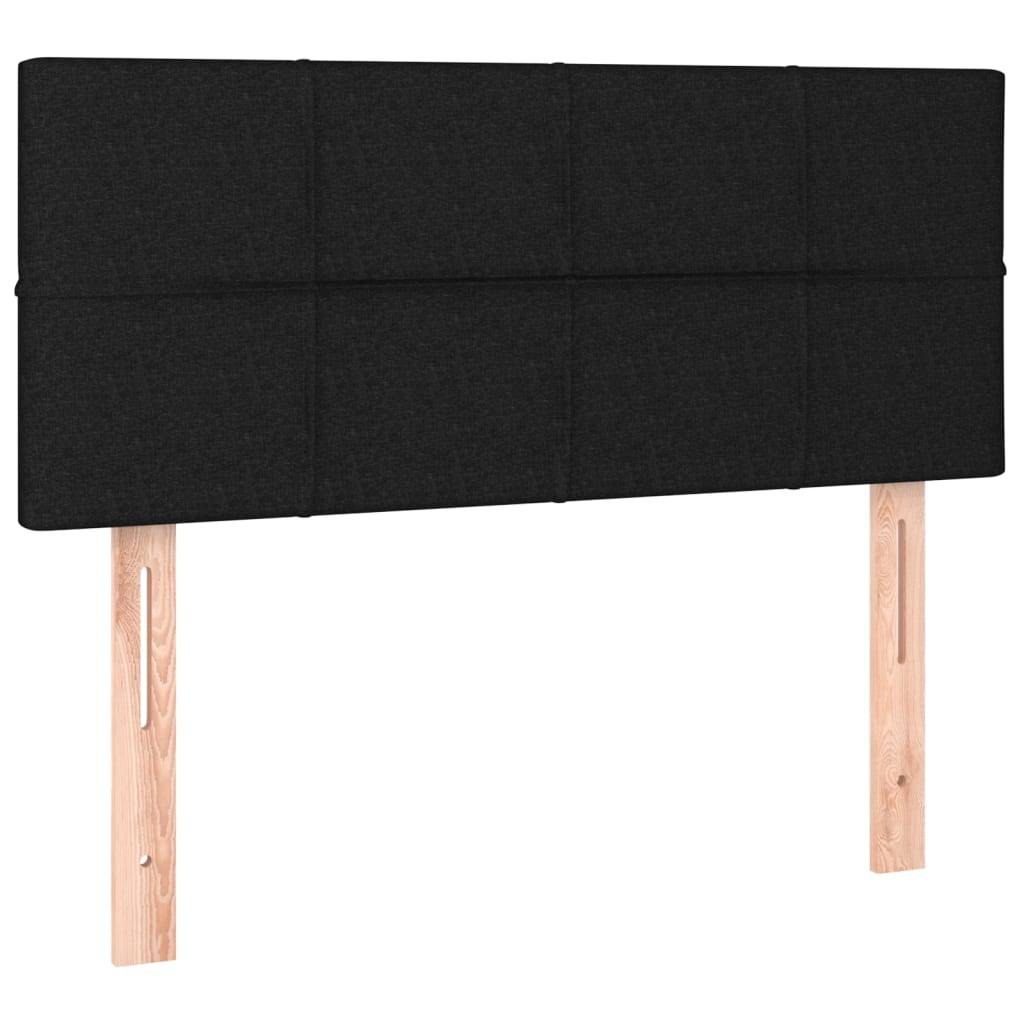 vidaXL LED Kopfteil Schwarz 90x5x78/88 cm Stoff
