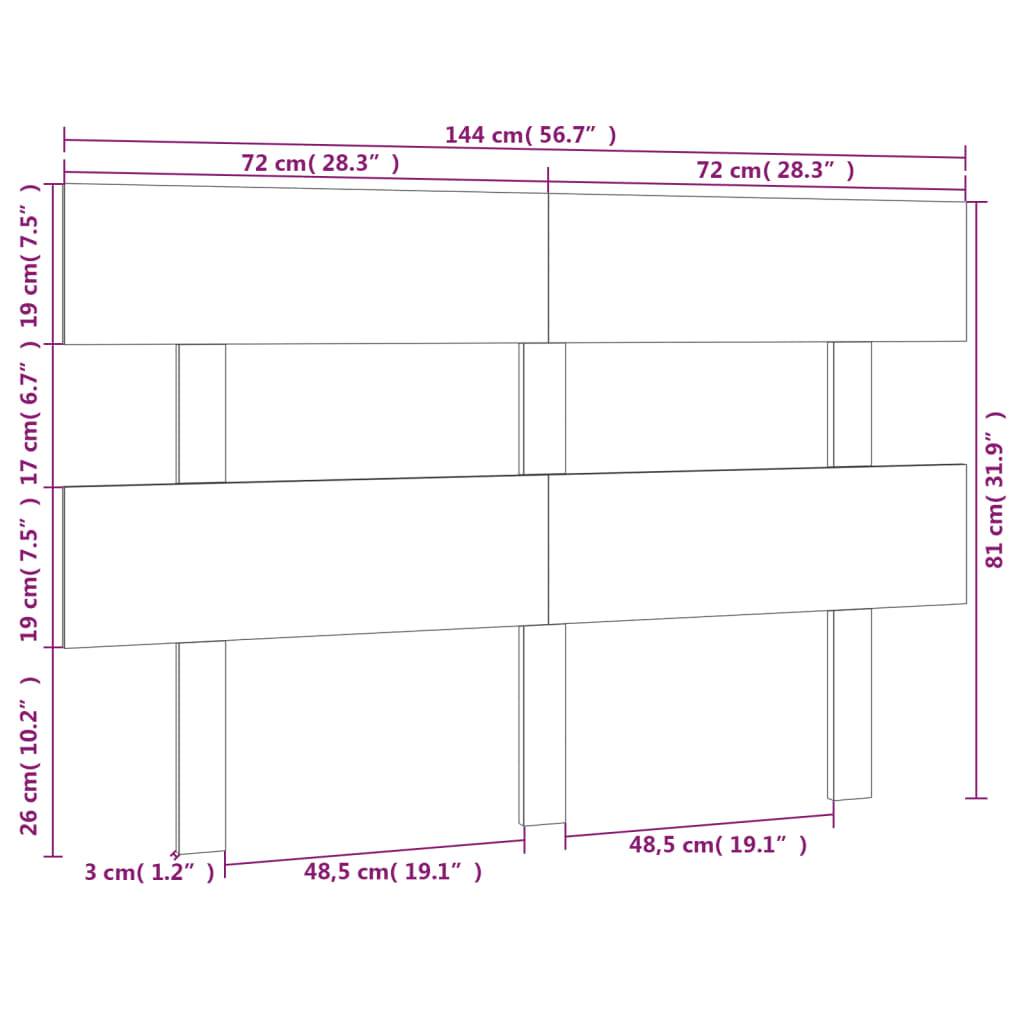 vidaXL Kopfteil 144x3x81 cm Massivholz Kiefer