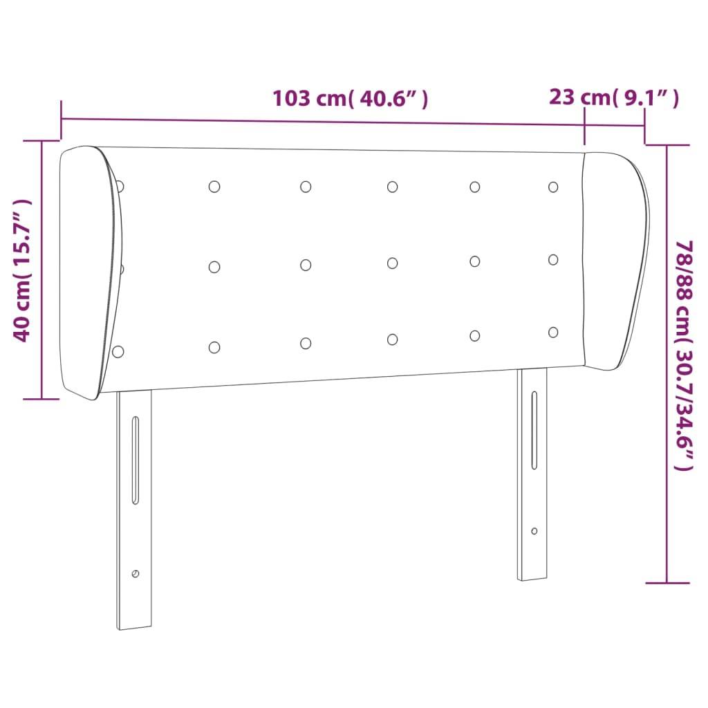 vidaXL Kopfteil mit Ohren Cappuccino-Braun 103x23x78/88 cm Kunstleder