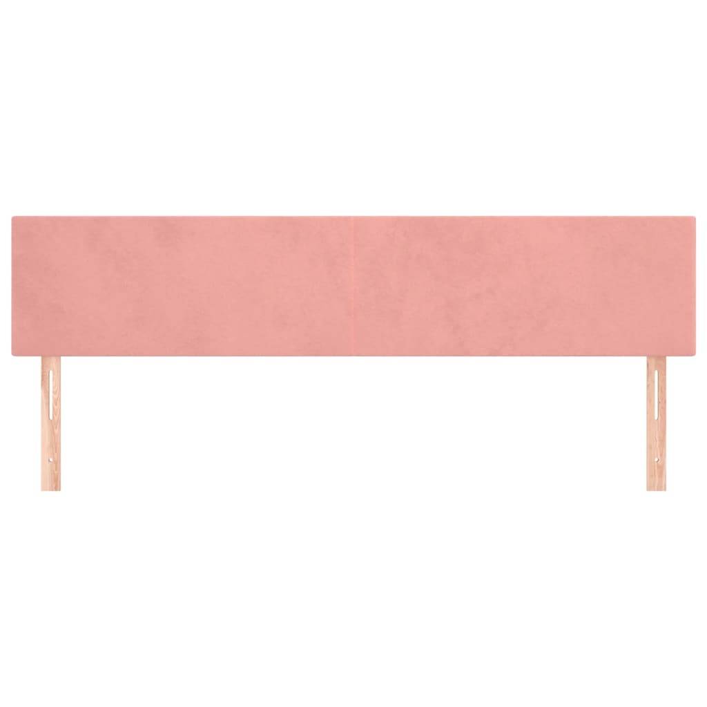 vidaXL Kopfteile 2 Stk. Rosa 100x5x78/88 cm Samt