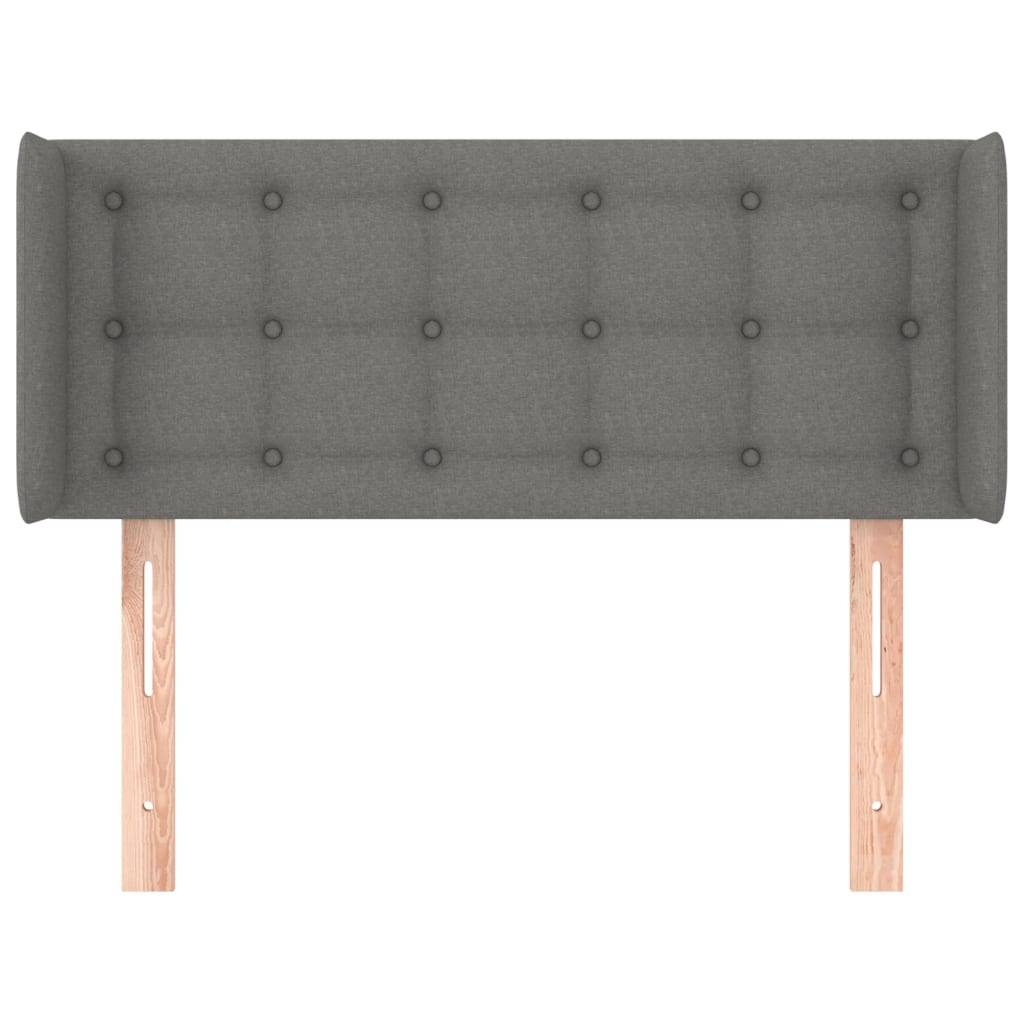 vidaXL Kopfteil mit Ohren Dunkelgrau 83x16x78/88 cm Stoff