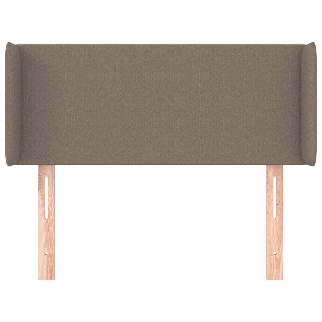 vidaXL Kopfteil mit Ohren Taupe 103x16x78/88 cm Stoff