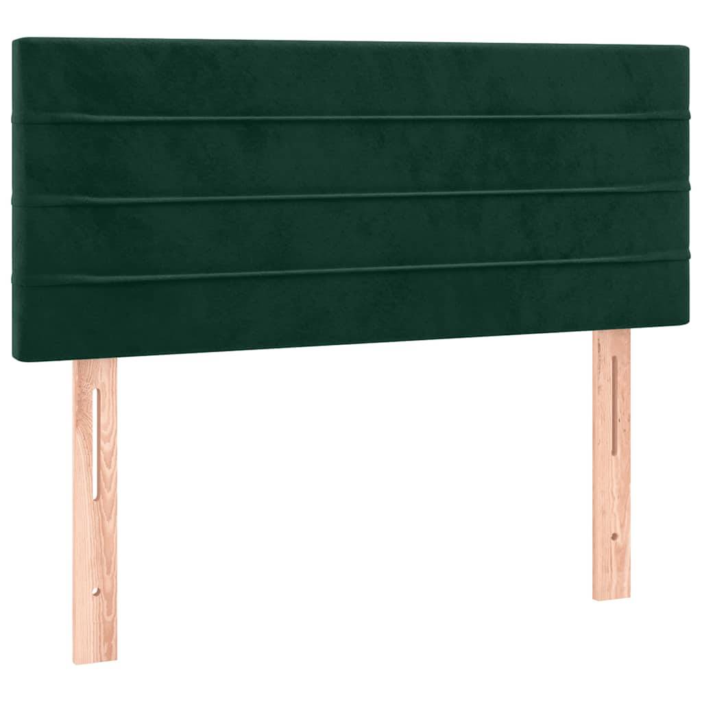 vidaXL LED Kopfteil Dunkelgrün 90x5x78/88 cm Samt