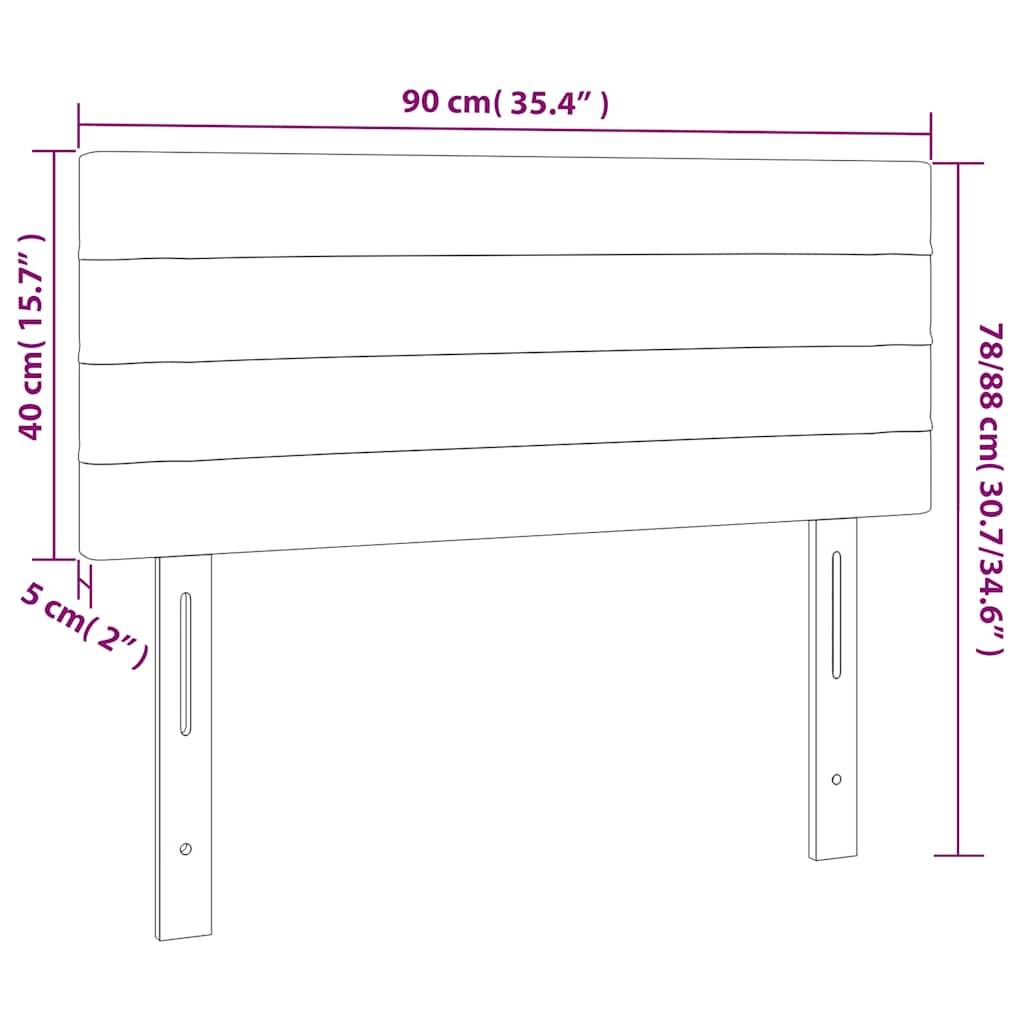 vidaXL LED Kopfteil Dunkelgrün 90x5x78/88 cm Samt